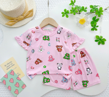 Bộ Đồ Bé Gái BabyThree Màu Hồng – Dễ Thương, Mềm Mịn, Bé Mặc Cực Xinh