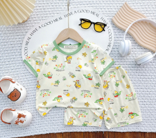 Bộ Đồ Bé Trai Họa Tiết Khủng Long – Cá Voi – Cây Dừa Dễ Thương, Mát Mẻ, Năng Động