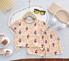 Bộ Quần Áo Bé Trai - Họa Tiết Người Nhện Dễ Thương