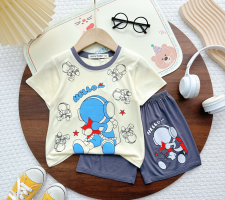 Bộ Đồ Bé Trai Họa Tiết Phi Hành Gia – Dễ Thương, Năng Động, Chất Liệu Mềm Mại