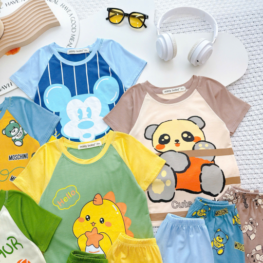 Bộ Sưu Tập Đồ Bộ Trẻ Em Nhiều Mẫu Siêu Dễ Thương – Mềm Mịn, Thoáng Mát, Giá Yêu Thương