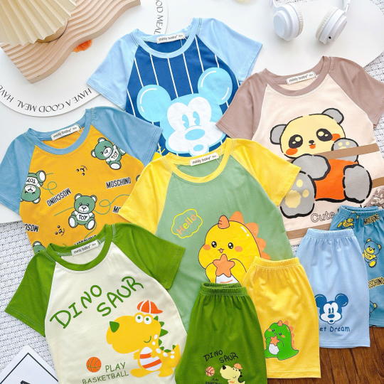 Bộ Sưu Tập Đồ Bộ Trẻ Em Nhiều Mẫu Siêu Dễ Thương – Mềm Mịn, Thoáng Mát, Giá Yêu Thương