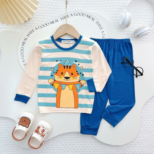 Bộ Đồ Trẻ Em Họa Tiết Con Hổ Dễ Thương | Mềm Mịn – Thoáng Mát – Siêu Đáng Yêu