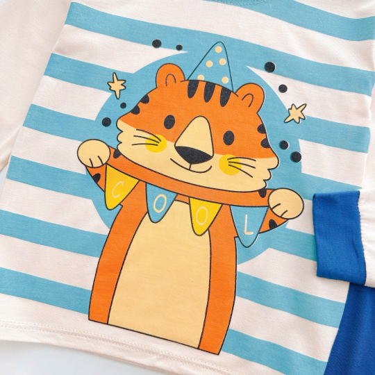 Bộ Đồ Trẻ Em Họa Tiết Con Hổ Dễ Thương | Mềm Mịn – Thoáng Mát – Siêu Đáng Yêu
