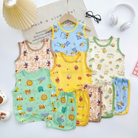 Bộ Đồ Bé Trai Họa Tiết Người Nhện Dễ Thương – Chất Mát, Mềm, Thoáng