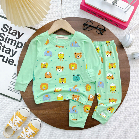 Bộ đồ bé gái họa tiết động vật dễ thương – Vải mềm, dáng đẹp