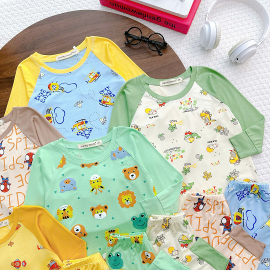 Bộ đồ bé gái họa tiết động vật dễ thương – Vải mềm, dáng đẹp