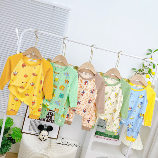 Bộ đồ bé trai họa tiết khủng long – Dễ thương, thoải mái