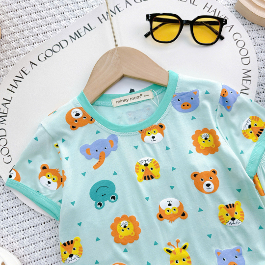 Bộ Quần Áo Bé Trai - Họa Tiết Động Vật Dễ Thương