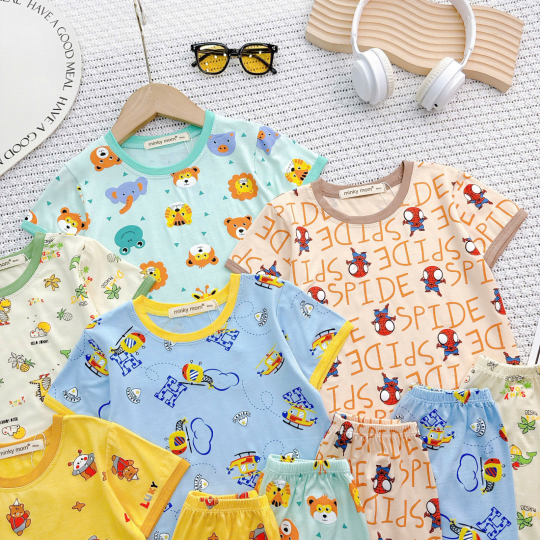 Bộ Quần Áo Bé Trai - Họa Tiết Người Nhện Dễ Thương